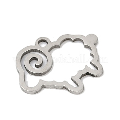 ステンレスペンダント201個  羊チャーム  ステンレス鋼色  12.5x16x1mm  穴：1.4mm&nbsp;STAS-F316-27P