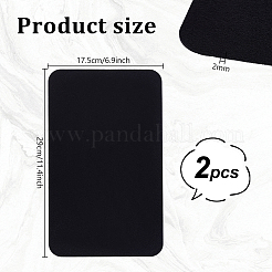 フェルト布ブローチディスプレイカード2セット4個  長方形  ブラック  29x17.5x0.2cm  2個/セット&nbsp;CDIS-PH0001-73