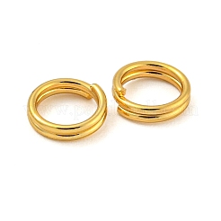 真鍮スプリットリング  ダブルループ丸カン  18KGP本金メッキ  6x2mm  内径：5mm  単線：0.7mm  170個/ 20g&nbsp;KK-N254-37G