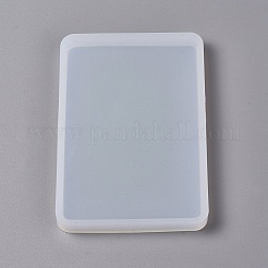 DIYシリコンモールド  レジン型  粘土工芸の金型ツール  長方形  ホワイト  126x86x10mm&nbsp;AJEW-F030-03B