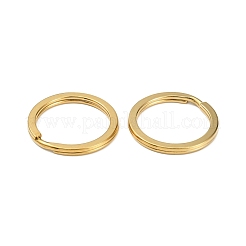 304ステンレススチールキーチェーン留め具  スプリットキーリング  ゴールドカラー  30x2.8mm&nbsp;STAS-30D-G