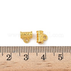 チベット風合金ハンガー  保釈ビーズ  カドミウムフリー＆鉛フリー  ゴールドカラー  約7mm長  7 mm幅  厚さ4.5mm  穴：1mm&nbsp;K07WS011