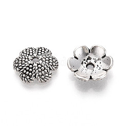 チベット風合金ビーズキャップ  花  アンティークシルバー  12x12x3mm  穴：1.6mm  約1123個/500g&nbsp;TIBEB-T004-18AS