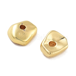 ラックメッキポリゴン真鍮ビーズ  カドミウムフリー＆鉛フリー  長持ちメッキ  ゴールドカラー  6x5.5x2.5mm  穴：1.2mm&nbsp;KK-Z071-36G