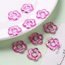 透明なアクリルビーズフレーム  花  カメリア  19x20x3.5mm  穴：1.6mm  内径：6.5mm  約632個/500g&nbsp;TACR-S154-29B-82