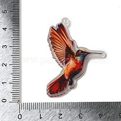 アクリルパーツ  動物  鳥  44x30.5x1.8mm  穴：1.6mm&nbsp;OACR-O007-02D