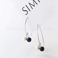 環境に優しい染めガラスパールラウンドパールビーズ  ブラック  4~10mm  穴：0.7mm  416個/箱&nbsp;HY-PH0003-RB080-B