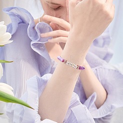 DIYの分厚いブレスレット作りキット  アクリル湾曲チューブ＆プラスチックパール＆真鍮ビーズを含む  伸縮性のある糸  ミックスカラー  ビーズ：232個/セット&nbsp;DIY-SZ0008-83