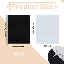 長方形の粘着ベルベットパッチ  丈夫な布製ソファ修理用品  ブラック  29.4x24x0.05cm&nbsp;AJEW-WH20011-11A
