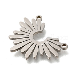 変色防止201ステンレススチールペンダント  ステンレス鋼色  太陽  21.5x27.5x1.5mm  穴：1.6mm&nbsp;STAS-B076-01P-06