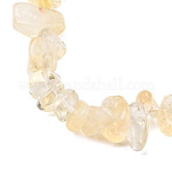 天然石シトリンビーズ連売り  染め＆加熱  グレードA  チップ  5~8mm  穴：0.8mm  約16インチ（40.6cm）&nbsp;G-P332-51