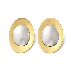 304ステンレススチールスタッドピアス  オーバル  ゴールデン·ステンレス鋼色  39.5x27.5mm&nbsp;EJEW-C137-03GP