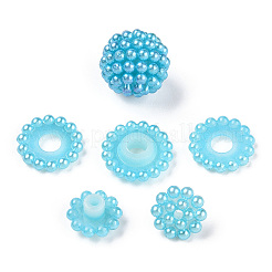 ABSプラスチックビーズ  ラウンド  ワックスベリーの形  ミックスカラー  14x13mm  穴：1.6mm  約562個/500g&nbsp;KY-T041-02-14MM-B