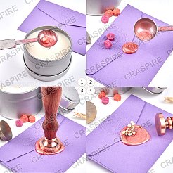 DIYスクラップブック  ハンドル付き真鍮ワックスシーリングスタンプ  ハチドリの模様  2.5cm&nbsp;AJEW-WH0186-0026
