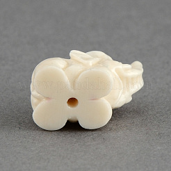 染め象合成サンゴビーズ  トウモロコシの穂の黄色  19x21x12mm  穴：2mm&nbsp;CORA-S002-02