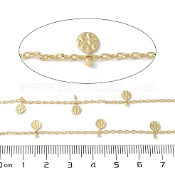 真鍮チェーン  ネックレスブレスレット作りのために  長持ちメッキ  ハンダ付け  フラットラウンド  18KGP本金メッキ  8~9x4.5x1.8mm&nbsp;KK-F892-32G