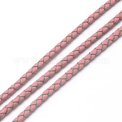 レザー編み込みコード  ピンク  3mm  約54.68ヤード（50m）/バンドル&nbsp;WL-Q005-3mm-62