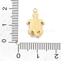 304ステンレスペンダント  PVD真空メッキ  ウミガメチャーム  18KGP本金メッキ  17x10x3mm  穴：1.5mm&nbsp;STAS-R155-040G