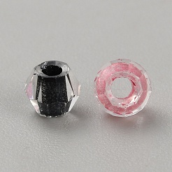 透明ガラスビーズ  不透明な内核  多面カット菱形  ミックスカラー  4.5x3.5mm  穴：1.6mm  100個/セット&nbsp;GLAA-CJC0019-03