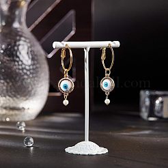 真鍮製フープピアス  プラチナ·ゴールデン  20x1.2mm  2色  20個/カラー  40個/箱&nbsp;KK-FH0001-34
