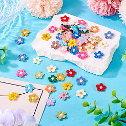 80個 16スタイルの花のコンピューター刺繍布アイロンパッチ  パッチにこだわる  マスクと衣装のアクセサリー  アップリケ  ミックスカラー  15x15x1.5mm  5個/カラー&nbsp;PATC-TA0001-14