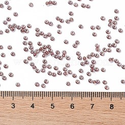 TOHOラウンドシードビーズ  日本製シードビーズ  （186)つの内側の色の光沢クリスタル/テラコッタの裏地  11/0  2.2mm  穴：0.8mm  約1110個/10g&nbsp;X-SEED-TR11-0186