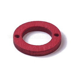 ウッドコネクターパーツ  染め  リング  暗赤色  20x2.5mm  穴：1.6mm&nbsp;WOOD-WH0021-02B