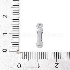 合金チューブベイル  スライダーチャーム  スライダエンドキャップ  プラチナ  14x4x4mm  穴：1.2mm  内径：8mm&nbsp;FIND-B065-02P-01