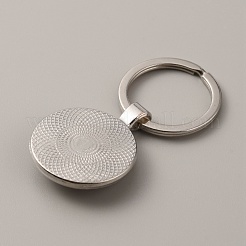 先生の日の宝石キーホルダー  合金パーツ  ハーフラウンド/ドーム 愛の言葉付き  言葉  6cm&nbsp;KEYC-WH0029-51D-P