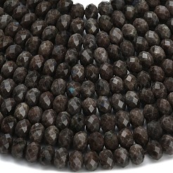 天然のコーヒージャスパービーズ連売り  多面カット  ロンデル  8x5.5mm  穴：1.2mm  約69個/連  15.16''（38.5センチメートル）&nbsp;G-Z111-A52