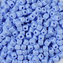 不透明なアクリルビーズ  キューブ  ライトシーグリーン  4x4x4mm  穴：1.4mm&nbsp;X1-OACR-B025-06D