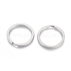 変色しにくい304ステンレススチール製スプリットキーリング  キーホルダー留め金のパーツ  ステンレス鋼色  30x2.5mm  ワイヤー：2mm&nbsp;STAS-I123-23D
