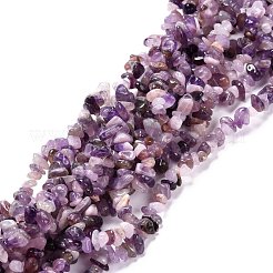 天然石アメジストビーズ連売り  チップ  5~8mm  穴：1mm  約80~81 CM&nbsp;G-P332-07