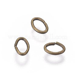 鉄オープン丸カン  オーバル  アンティークブロンズ  4x3x0.5mm  24ゲージ  内径：2x2.5mm  300個/袋&nbsp;IFIN-WH0051-74A-AB