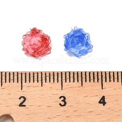 蓄光半透明樹脂デコデンカボション  暗闇で光る花  ミックスカラー  7x3mm&nbsp;RESI-K036-03A