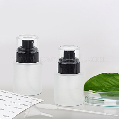 すりガラススプレーボトル2個  liqiudボトル  プラスチック漏斗ホッパー付き  使い捨てプラスチックホールピペット  粘着ステッカー  透明  9.55cm  容量：30ml（1.01fl.oz）&nbsp;MRMJ-LP0001-39