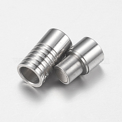 変色しにくい304ステンレススチール製のマグネット留め具と接着端  コラム  ステンレス鋼色  18x7mm  穴：4mm&nbsp;STAS-F149-04P-B