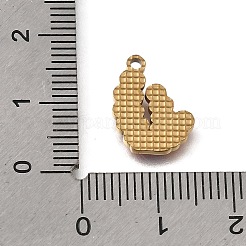 304ステンレススチールエナメルペンダント  イオンプレーティング（ip）  ゴールドカラー  珊瑚のチャーム  14x11x1.4mm  穴：1.4mm&nbsp;SA-CBAA2E4-05D-G