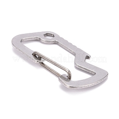 変色しない202ステンレススチール製のキー留め具  ステンレス鋼色  67x32x9mm  穴：6x6.5mm&nbsp;STAS-F268-05P