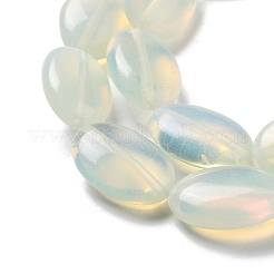 オパールビーズ連売り  フラットオーバル  18~18.5x13~13.5x6~6.5mm  穴：1.2mm  約11個/連  7.76インチ（19.7cm）&nbsp;G-P528-M04-01