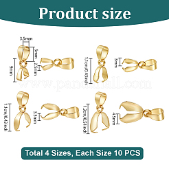 304ステンレススチール製アイスピックピンチベイル  ゴールドカラー  40個/箱&nbsp;STAS-PH0019-67G