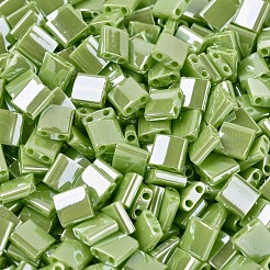 MIYUKIティラビーズ  日本製シードビーズ  2穴  （TL439)不透明なチャート再利用光沢  5x5x1.9mm  穴：0.8mm  約118PCS /ボトル  10 G /ボトル&nbsp;SEED-JP0008-TL0439