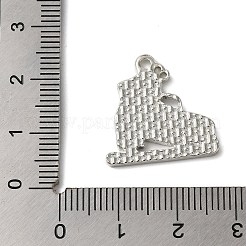 冬をテーマにした合金エナメルペンダント  プラチナ  靴  20x20x1.7mm  穴：1.6mm&nbsp;ENAM-M002-05C-P