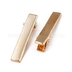 鉄のワニのヘアクリップパーツ  ライトゴールド  41x10x10mm&nbsp;PHAR-E017-01C-KCG