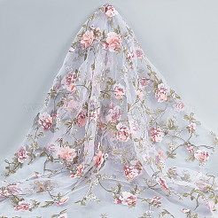 シフォンレーストリム  3 Dの花  ピンク  51-1/8インチ（1300x1.5mm）&nbsp;ORIB-WH0005-07