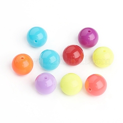 蛍光アクリルビーズ  ラウンド  ミックスカラー  16mm  穴：2mm  約210個/500g&nbsp;MACR-R517-16mm-M