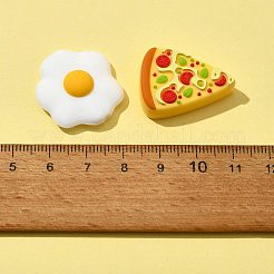 5 個 5 スタイル食品グレードの環境に優しいシリコーン焦点ビーズ  ミックスカラー  22~26x19.5~23x7~9mm  穴：2~2.2mm  1個/スタイル&nbsp;SIL-FS0001-04