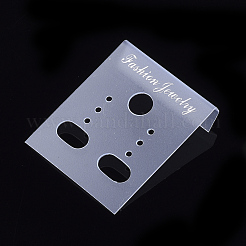 プラスチックピアスディスプレイカード  吊り下げ式カードホルダー  長方形  透明  37x30mm&nbsp;EDIS-Q043-01