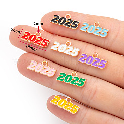 合金エナメルチャーム  2025年目の魅力  ミックスカラー  9x18mm&nbsp;PW-WGE625B-01