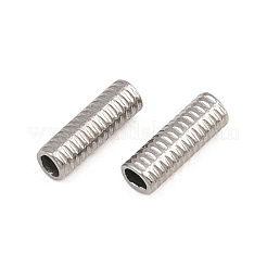 304ステンレスチューブビーズ  ステンレス鋼色  6x2mm  穴：0.9~1.2mm&nbsp;SA-CBA098D-07B-P